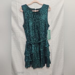 SAM AND JESS XL. Elegant Green  Dress